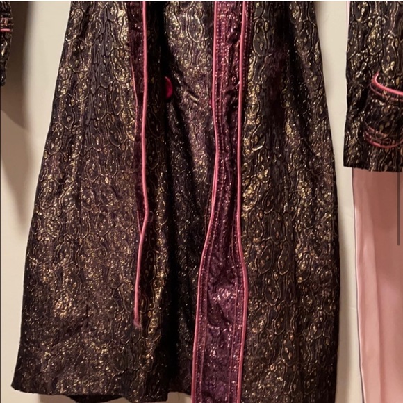 Marc Jacobs Baroque Gold and Purple Trench Coat - Picture 3 of 6